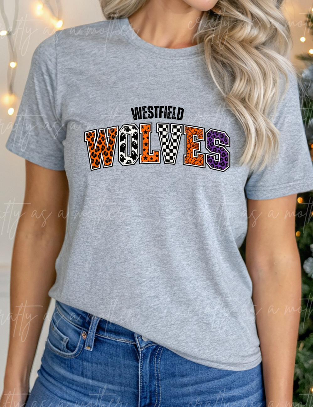 Halloween Wolves Mixed Print - Adult