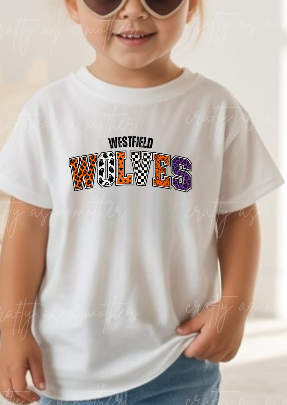 Halloween Wolves Mixed Print - Youth