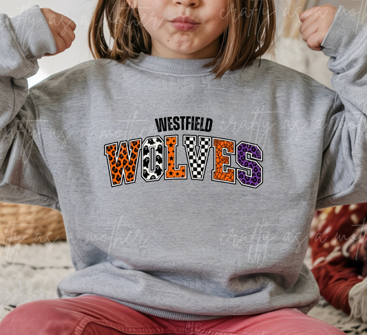 Halloween Wolves Mixed Print - Youth